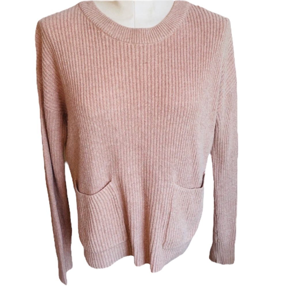 ❌SOLD❌Madewell Patch Pocket Pullover Knit Sweater in Rose - Picture 9 of 9